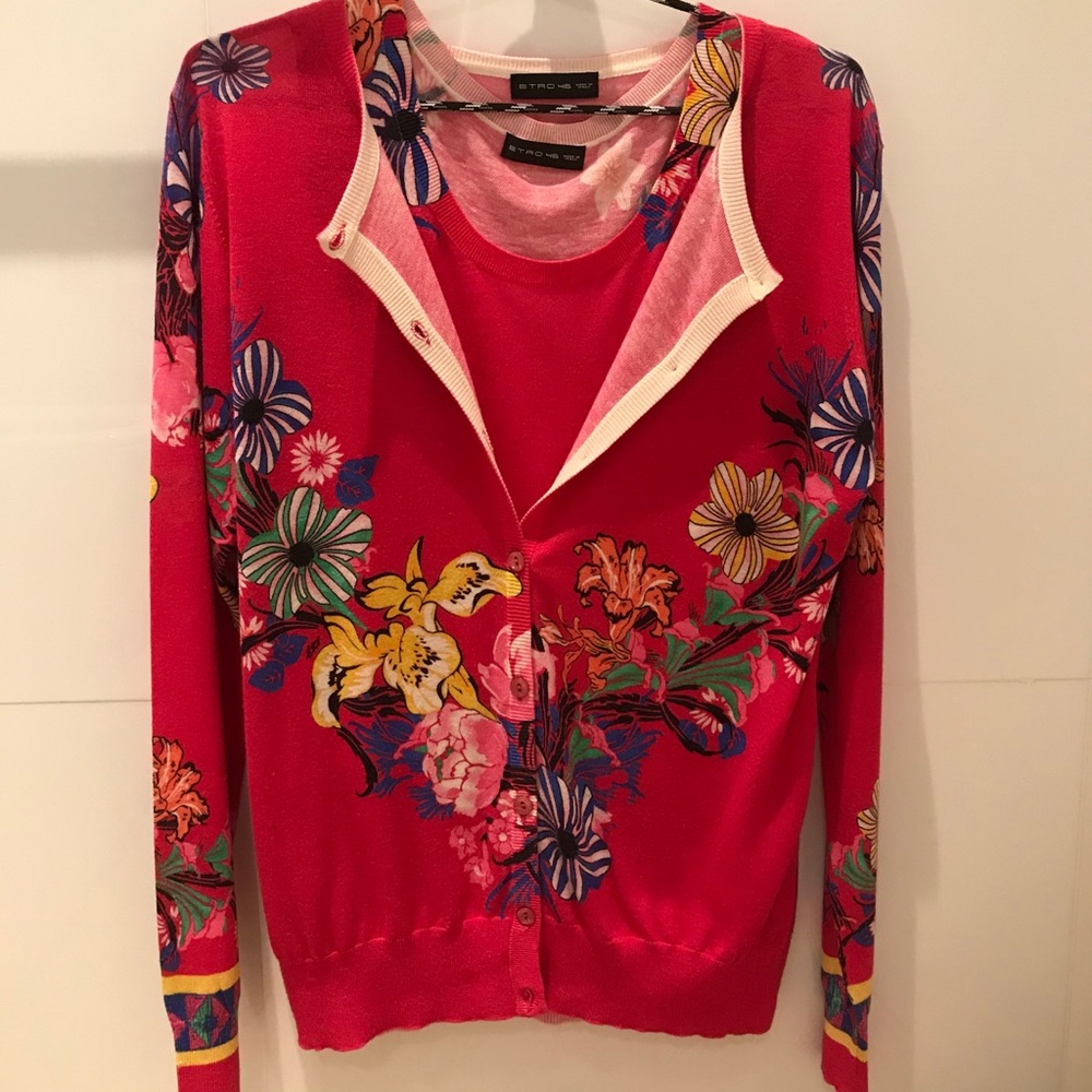 Etro cashmere blend sweater set. Size L.